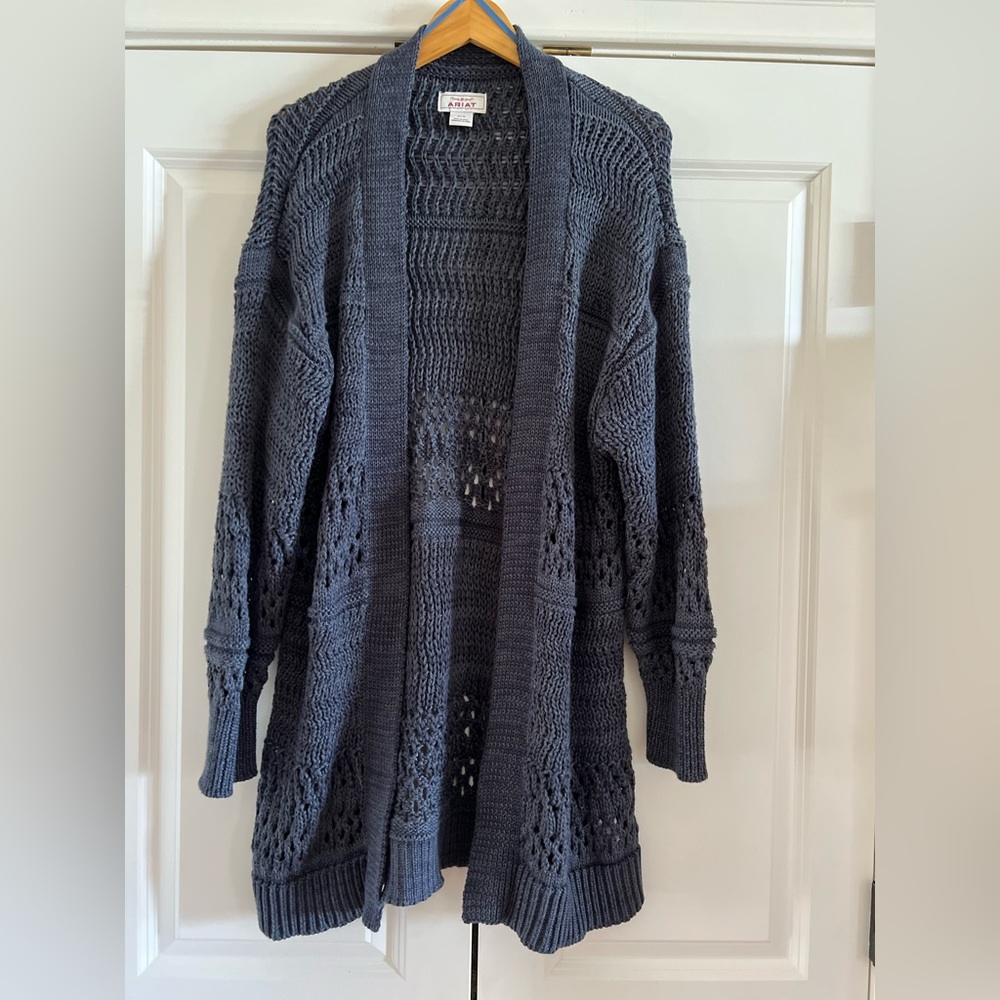 Ariat Open-Front Knit Cardigan Sweater - Slate Blue